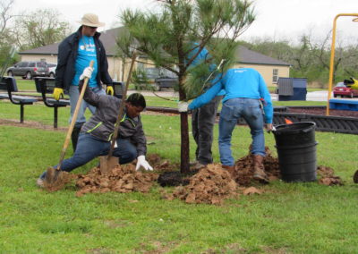 CenterPoint Energy Volunteers Plant Trees at Harbor Campus 17