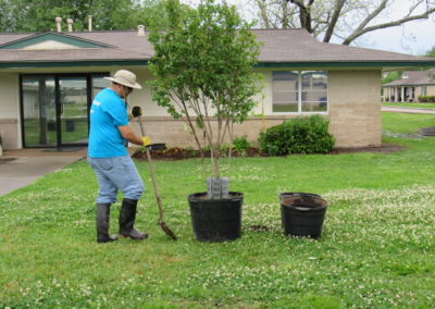 CenterPoint Energy Volunteers Plant Trees at Harbor Campus 29